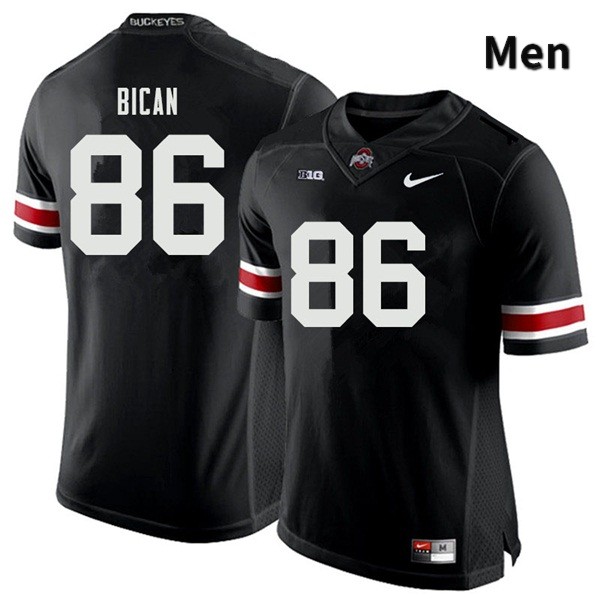 Ohio State Buckeyes Gage Bican Men's #86 Black Authentic Stitched College Football Jersey